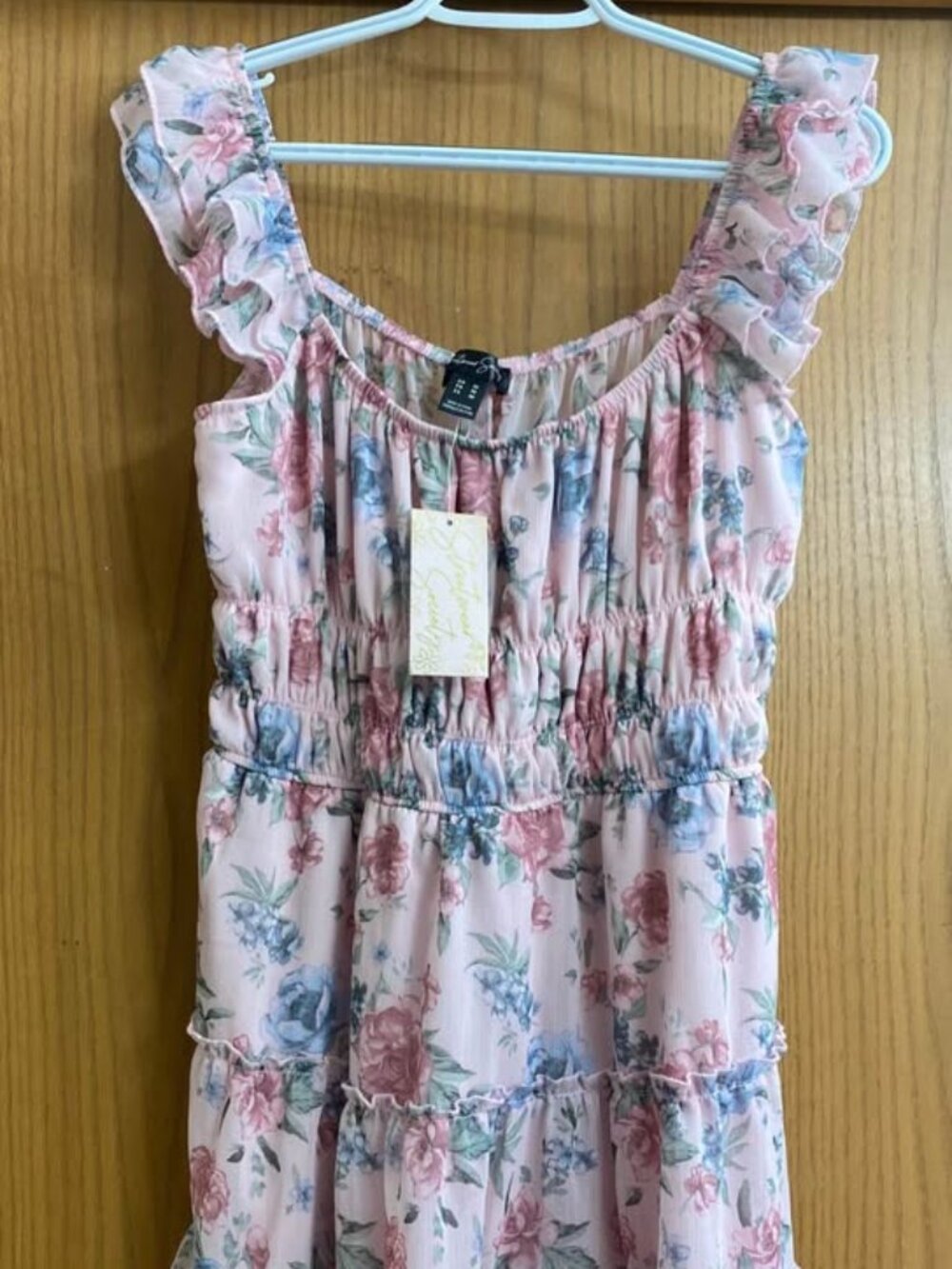 Street Society Cottagecore Romantic Lace Floral Babydoll Mini Dress NWT Medium